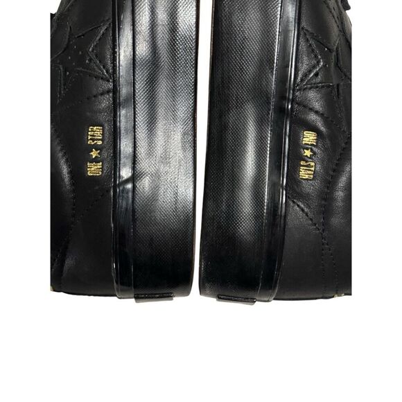 Converse Women's One Star Platform Ox Sneakers 559898C - Black Leather Sz 9 - Picture 6 of 10